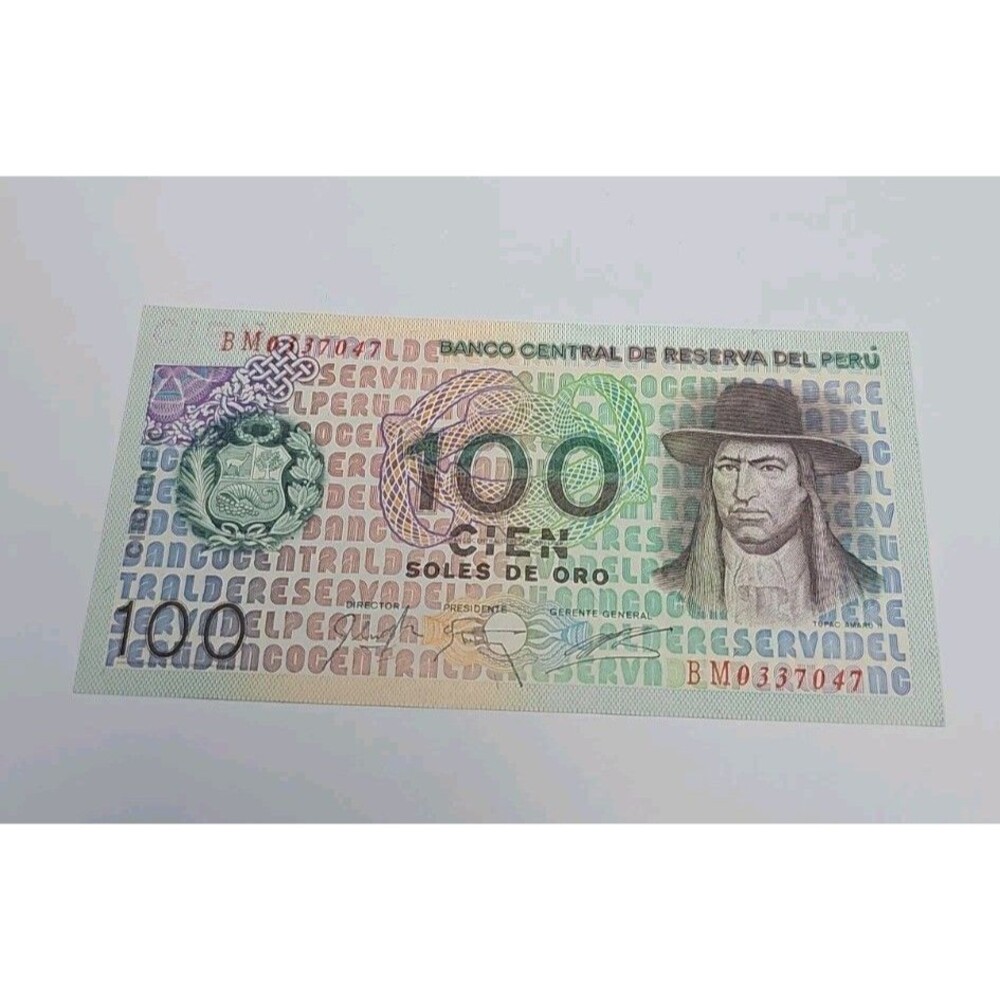 PERU 100 SOLES DE ORO 1976 P 114 UNC